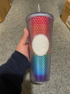 Starbucks Rainbow Studded Tumbler - Red Orange Yellow Green Blue Purple
